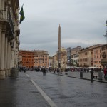 a rainy Piazza Navona